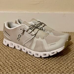 On Running Men's Athletic Shoes in Tan and White